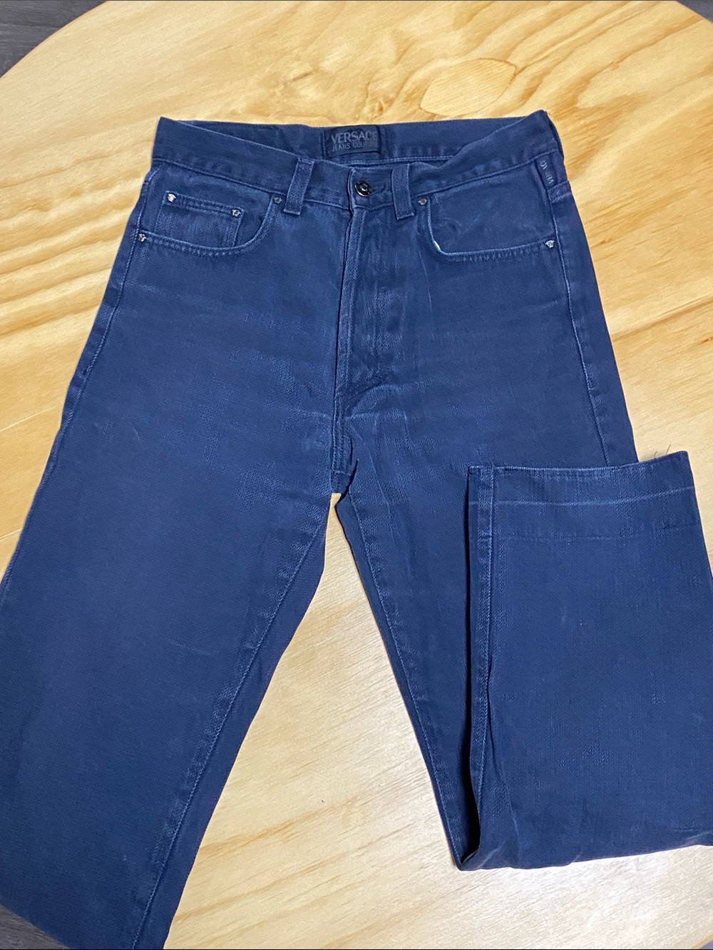 Versace Slim Straight Men's Jeans in Navy Blue